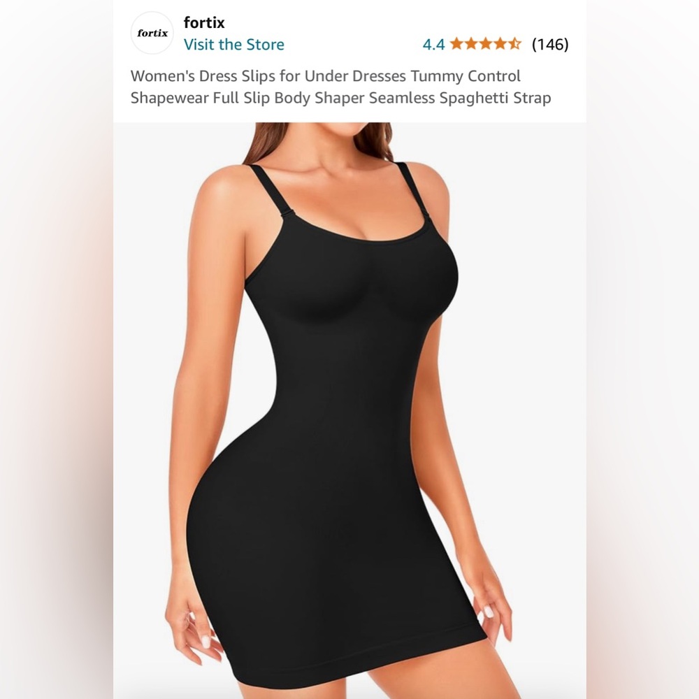 Black Fortix Slip Dress NWT size small